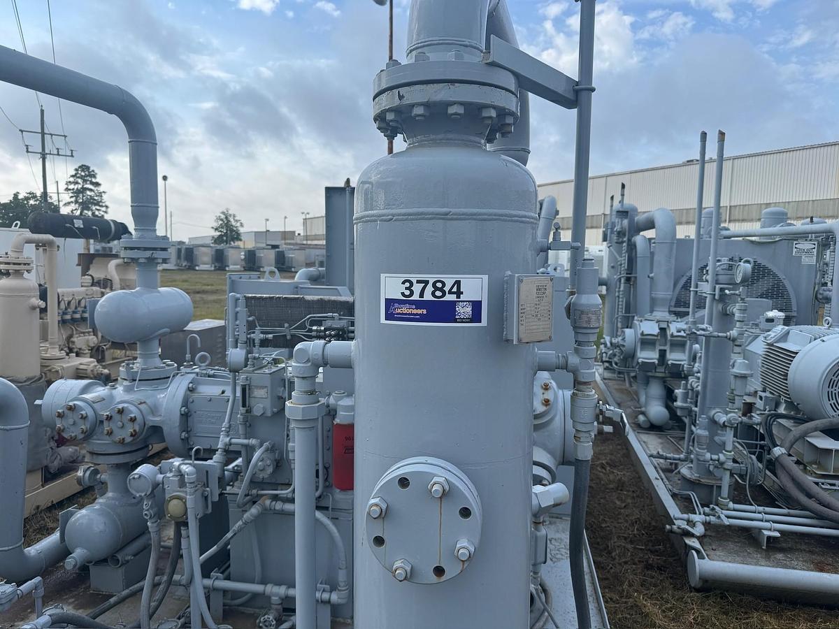 Used 2008 ETR Electric Reciprocating Natural Gas Compressor Skid with Aftercooler & Separator