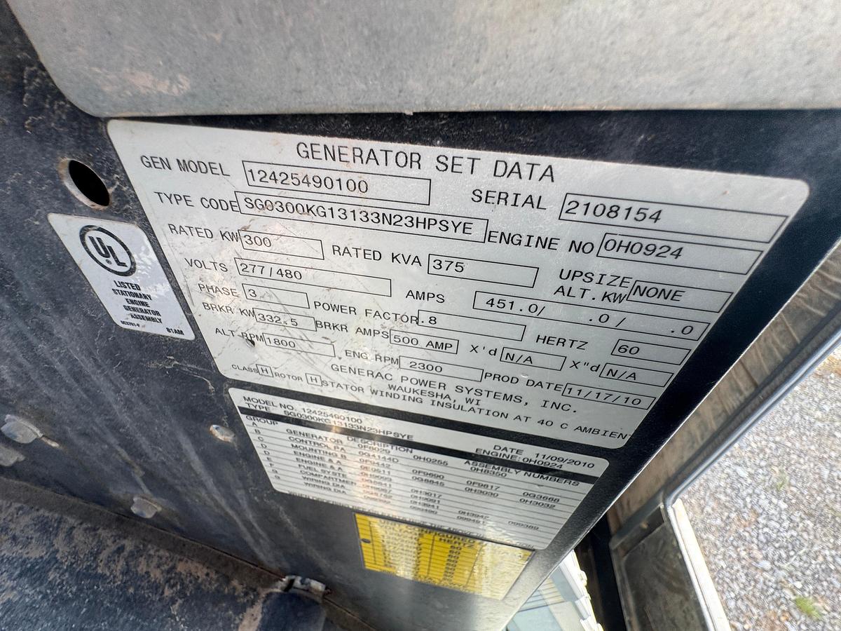 Used Generac 300kW Diesel Generator Set