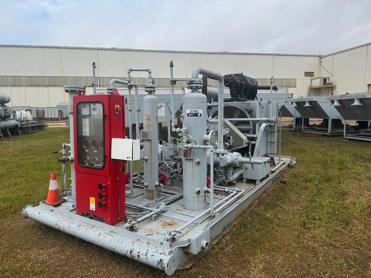 Used 2020 Engine-Driven Natural Gas Compressor, Skidded