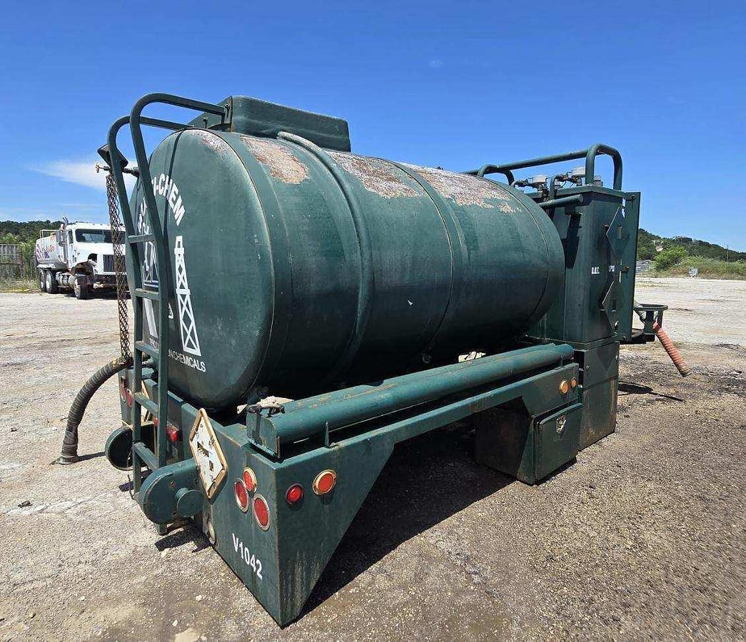 Used Acid Tank Truck Bed with Weatherford Triplex Pump