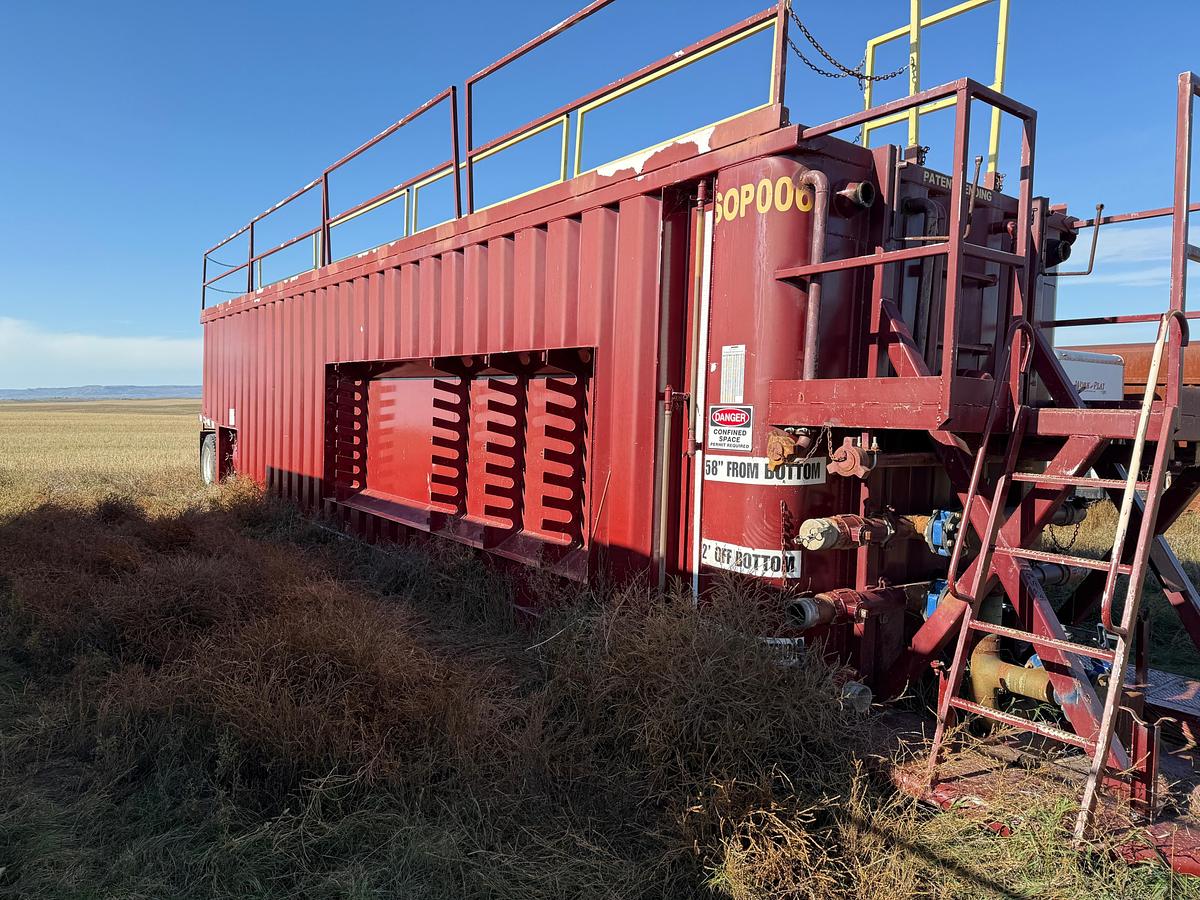 Used 440 BBLS Trailer Mounted Open Top Frac Tank
