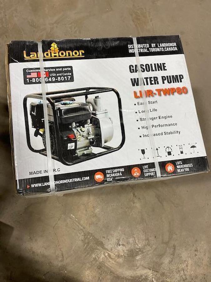Used Landhonor LDH-TWP80 3” Gas Powered Water Pump (UNUSED)