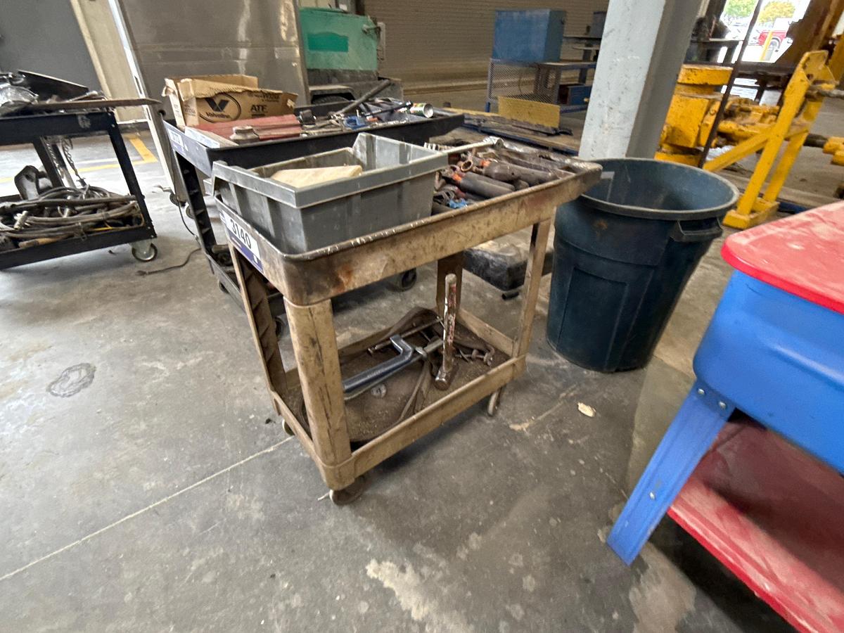 Used Rolling Cart with Assorted Tools