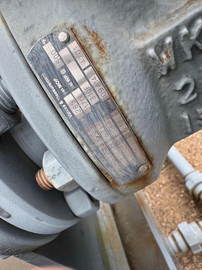 Used 2014 Ariel Reciprocating Natural Gas Compressor Skid with Pulsation Bottles