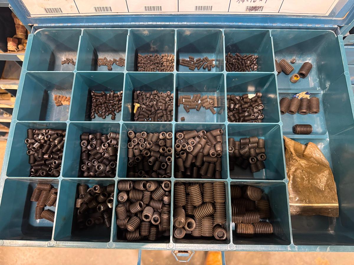 Used Bolt Cabinets - Roll Pins, Set Screws, Fuses, Cable Ties, O-rings and More