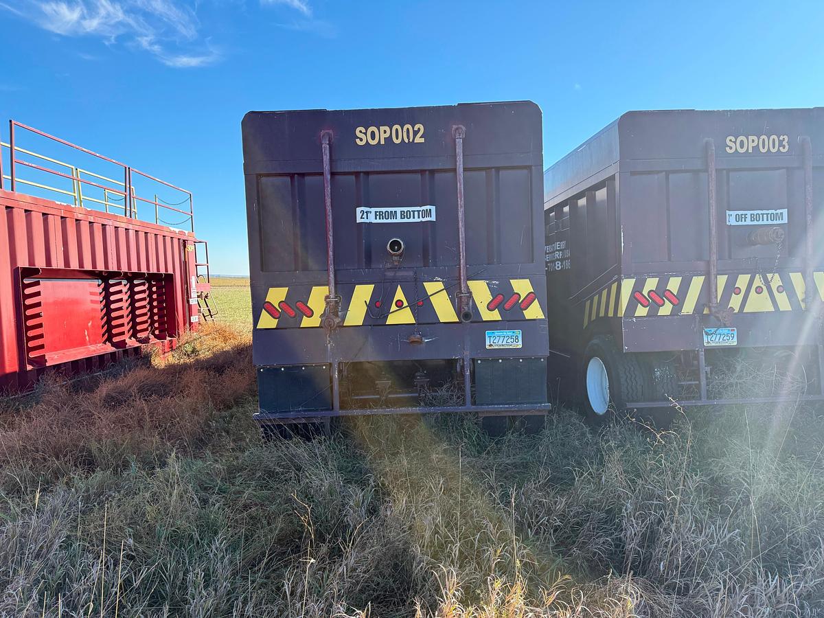 Used 340 BBLS Trailer Mounted Open Top Frac Tank