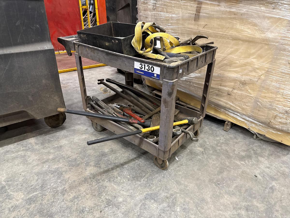 Used Rolling Cart with Assorted Tools