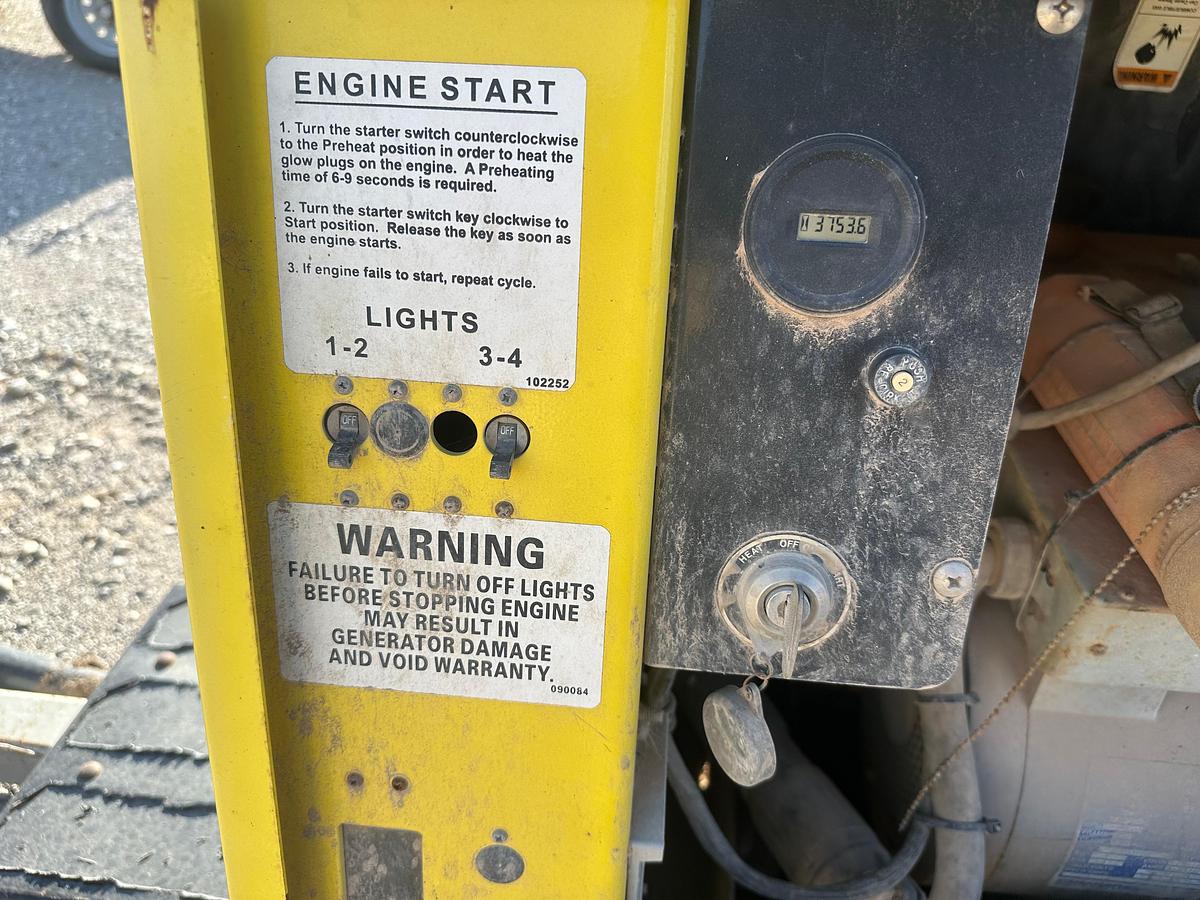 Used Allmand Night-Lite Pro-v 8kw Light Plant with Cat Engine Inoperable