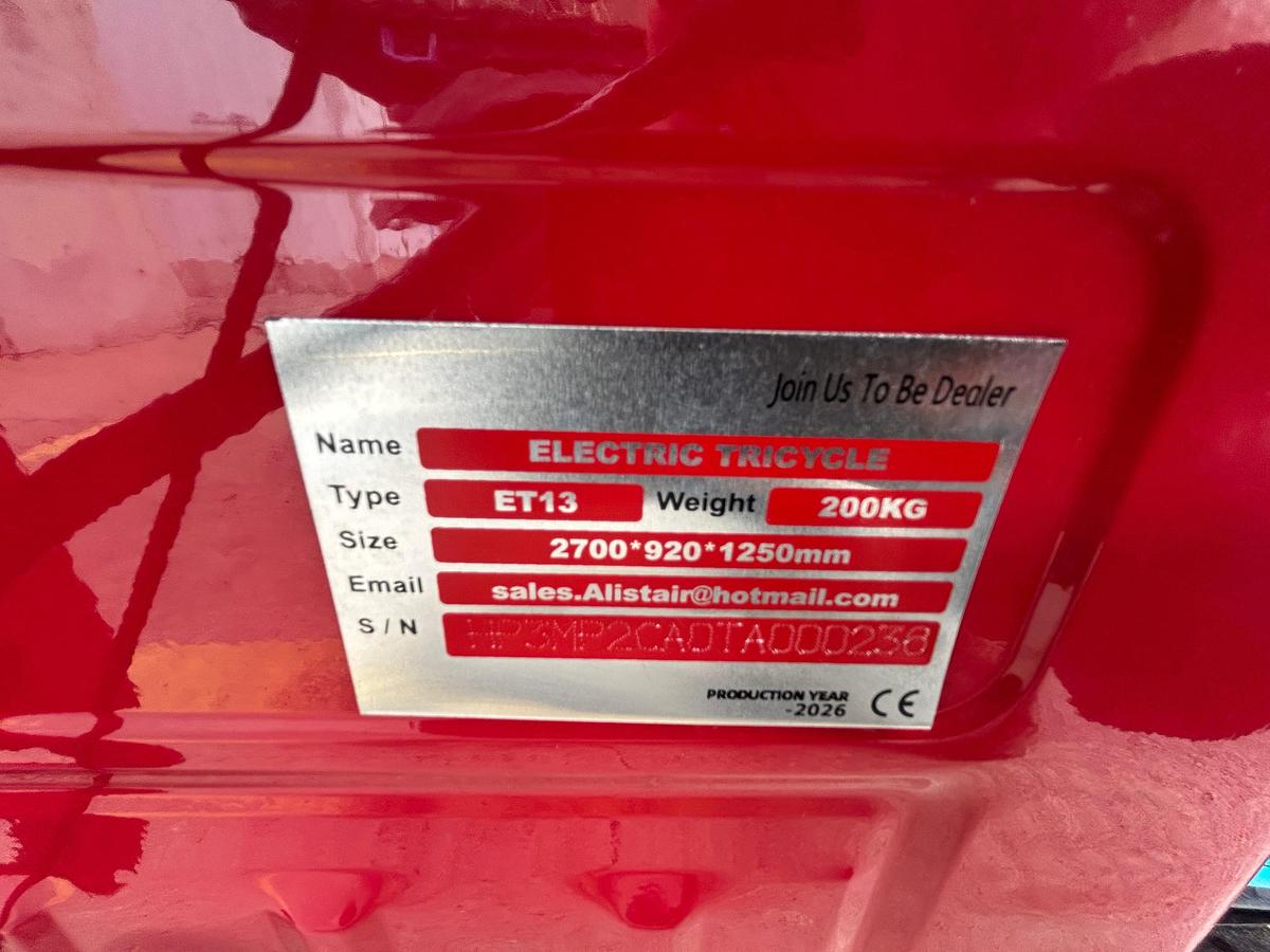 Used 2026 IRET13 Electric Tricycle (UNUSED)