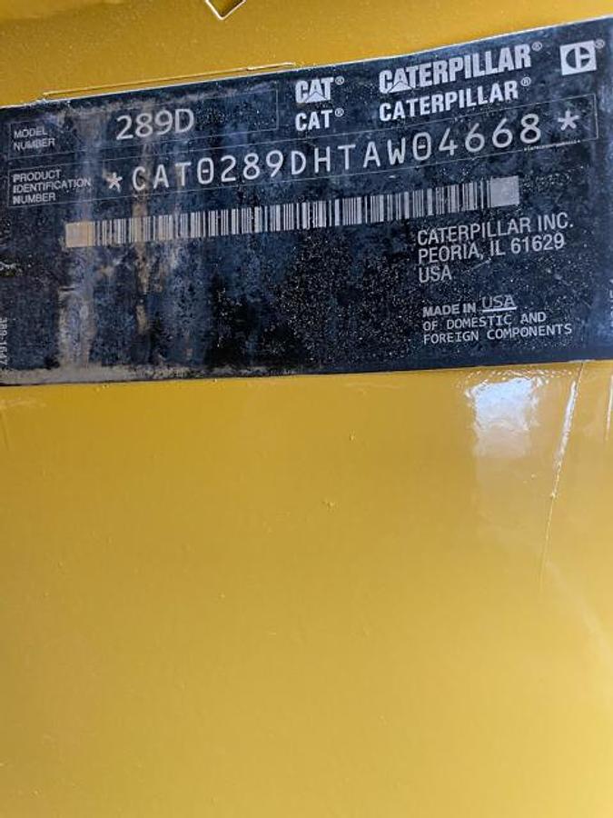 Used Caterpillar 289D High Flow 2 Speed XPS Multi-Terrain Skid Steer Loader