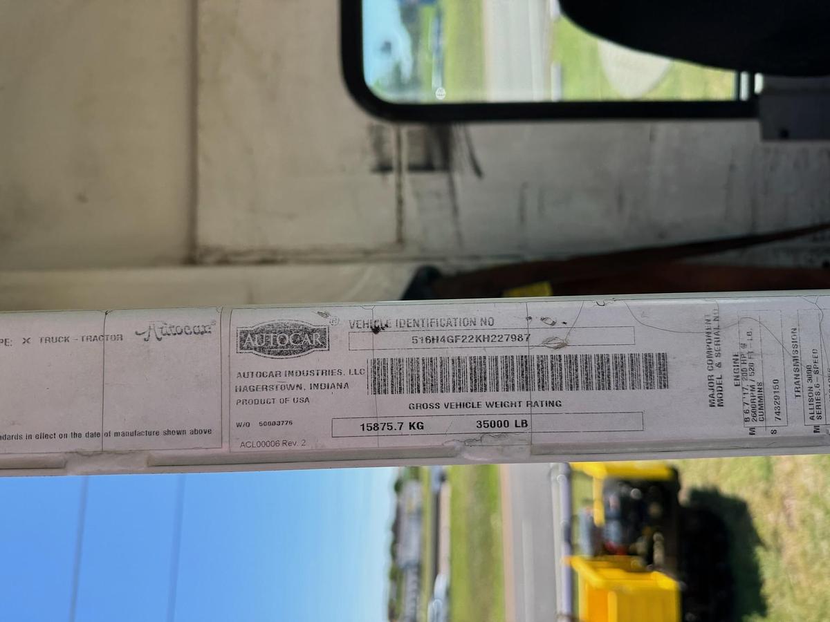 Used 2019 Autocar 4x2 Spotter Truck