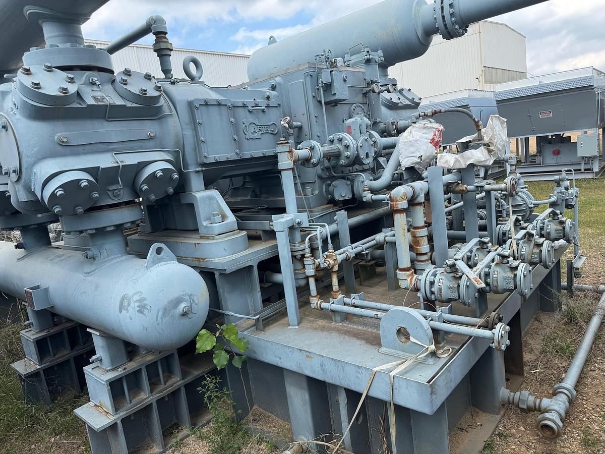 Used 2014 Ariel Reciprocating Natural Gas Compressor Skid with Pulsation Bottles