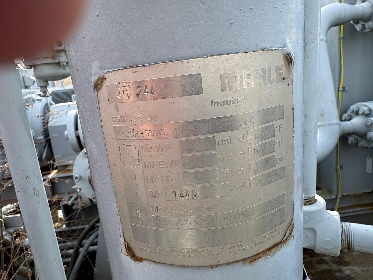 Used Electric Natural Gas Compressor Skid with Separator and Aftercooler