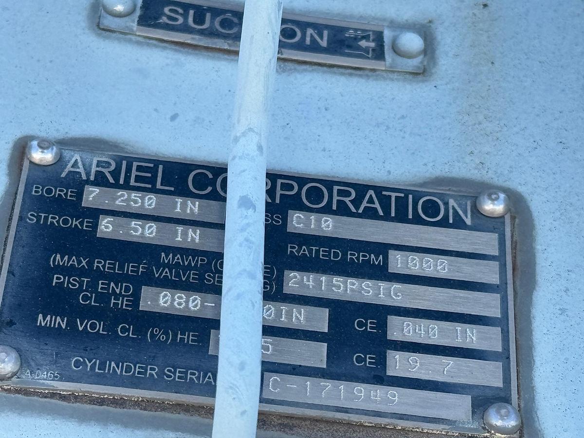 Used 2014 Ariel Natural Gas Compressor Package, Skidded