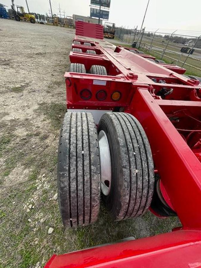 Used 2010 Load King Tri/A, 4th Axle Flip Folding Neck Gooseneck Lowboy Trailer