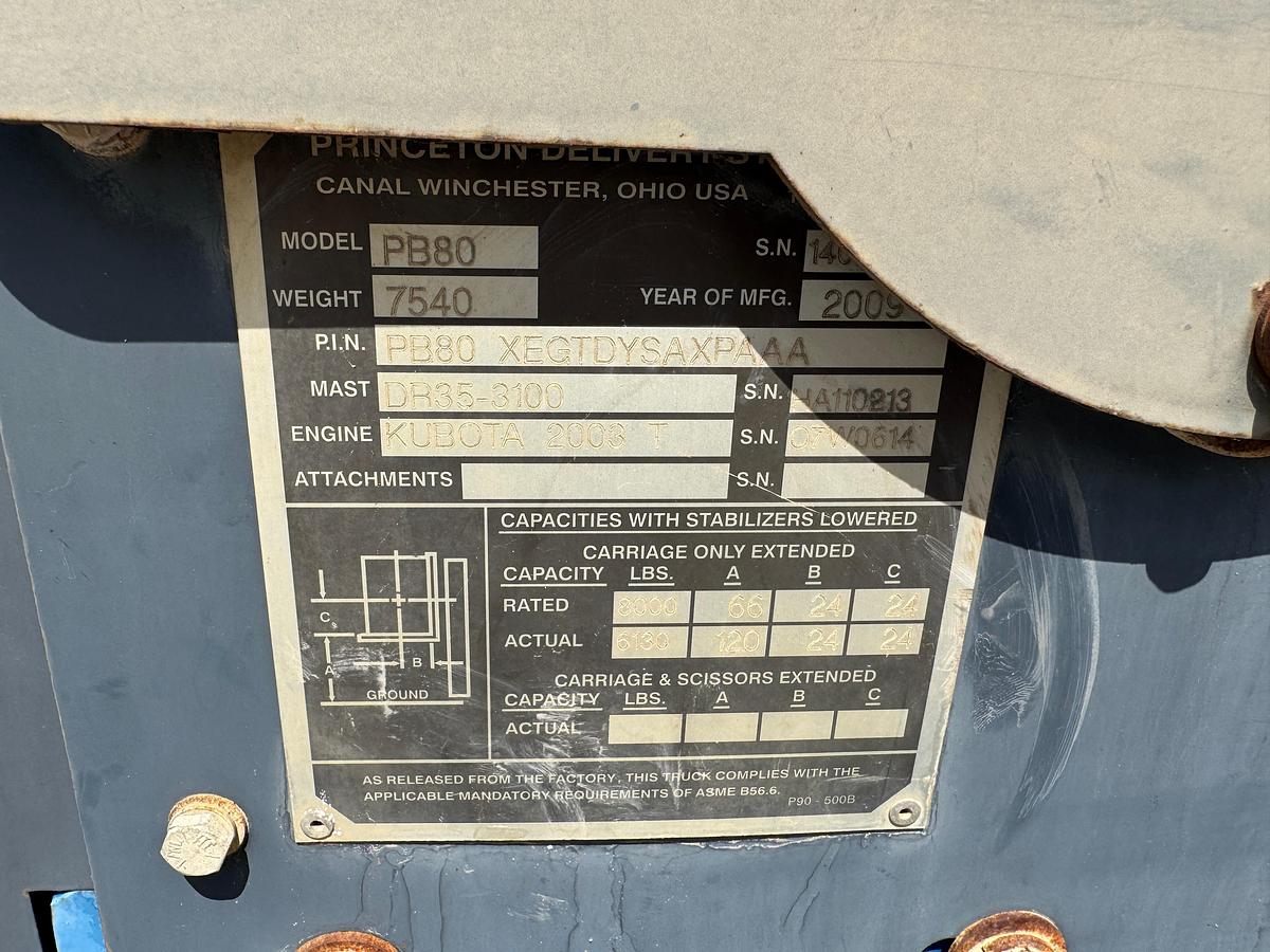 Used 2009 Princeton 8,000lb Piggyback