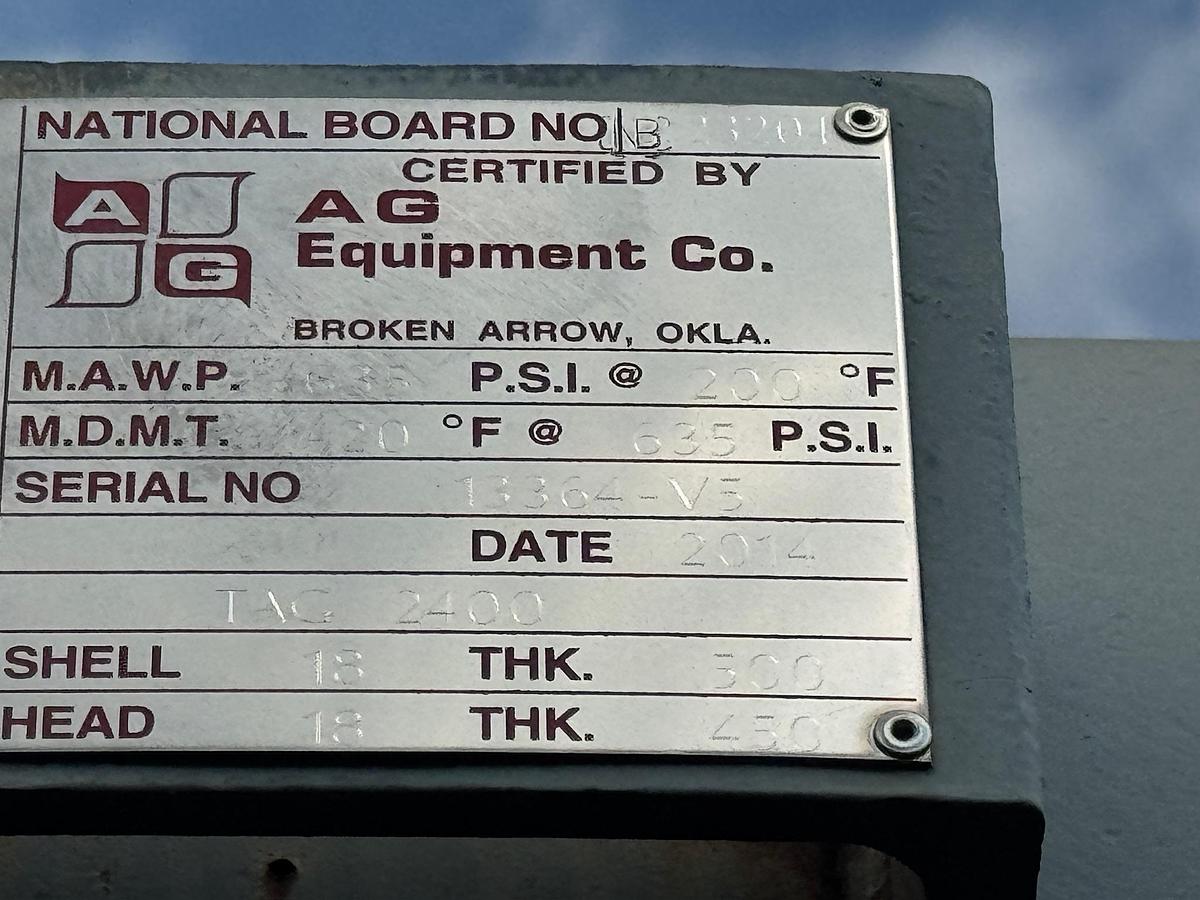 Used 2014 Ariel Reciprocating Natural Gas Compressor Skid with Pulsation Bottles