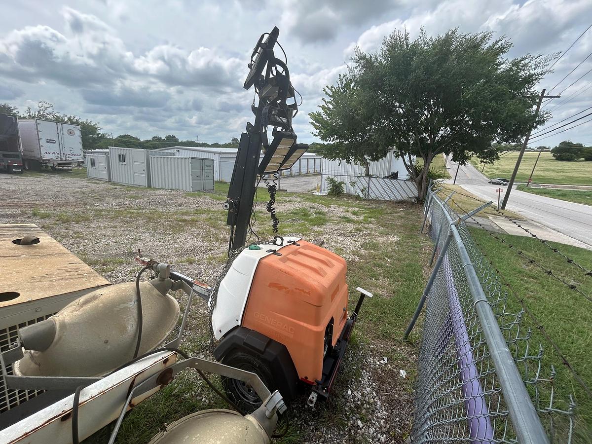 Used 2018 Generac MLT6SMD 6KW S/A Bumper Pull LED Light Tower