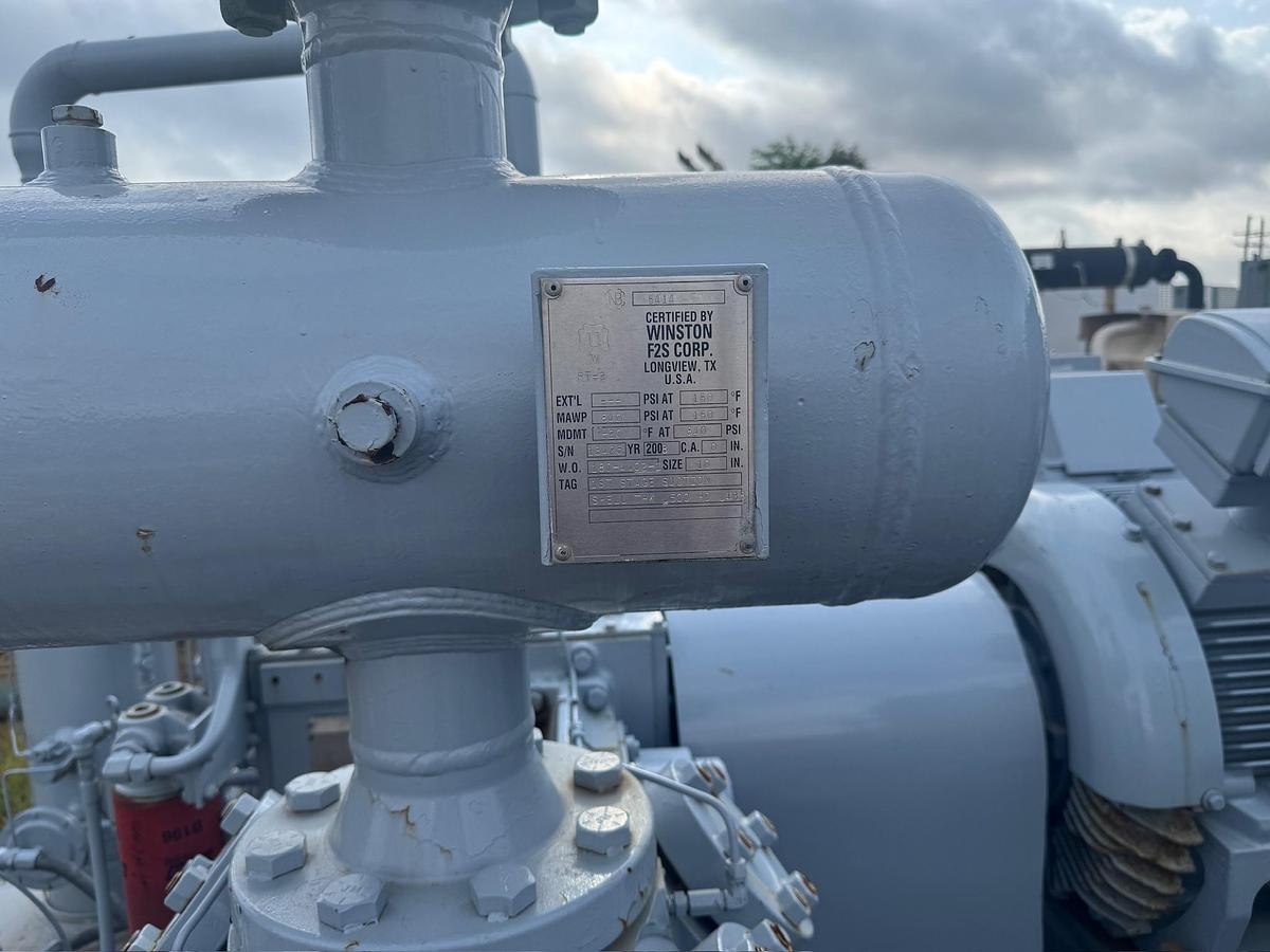 Used 2008 ETR Electric Reciprocating Natural Gas Compressor Skid with Aftercooler & Separator