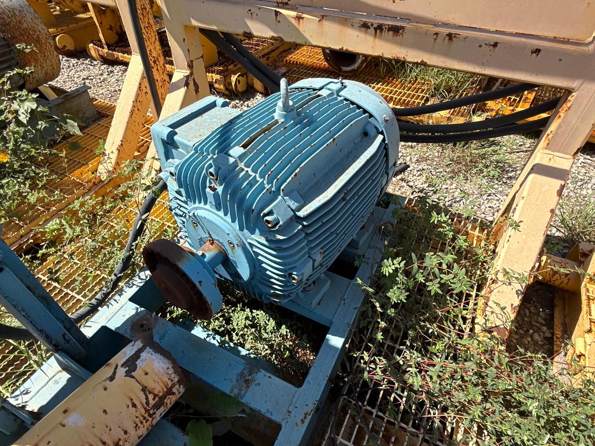 Used WAG 75 Horsepower Electric Motor on a Skid