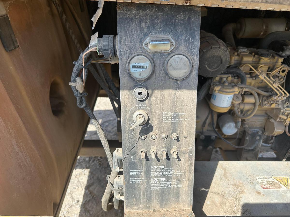 Used Warren Power Systems 8KW Light Plant, Inoperable, has Cat Engine.