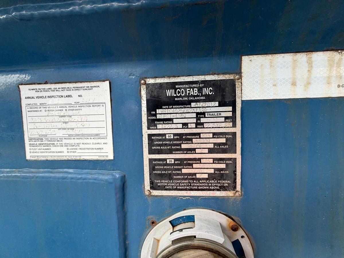 Used 2012 Wilco 4,100 Gallon with Hyd Agitators Acid Transport Trailer