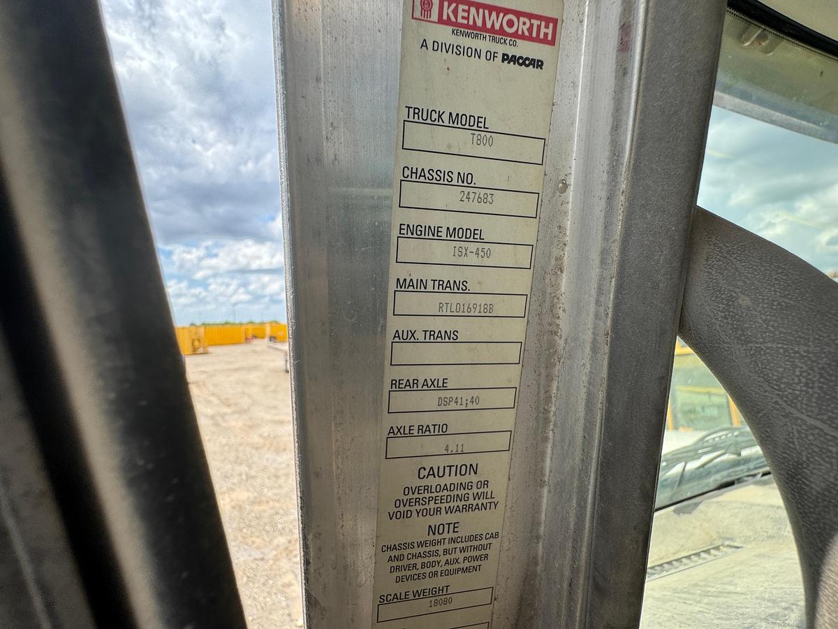 Used 2008 Kenworth T800 Vacuum Truck Cummins ISX-450 Fruitland Pump