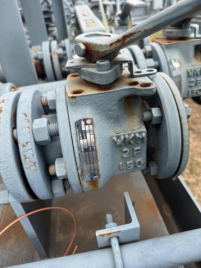 Used 2014 Ariel Reciprocating Natural Gas Compressor Skid with Pulsation Bottles