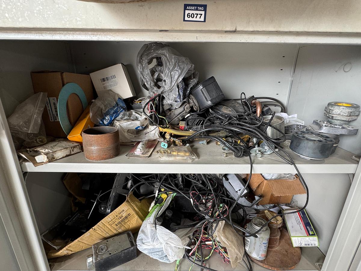 Used Parts Cabinet with Filters and Contents