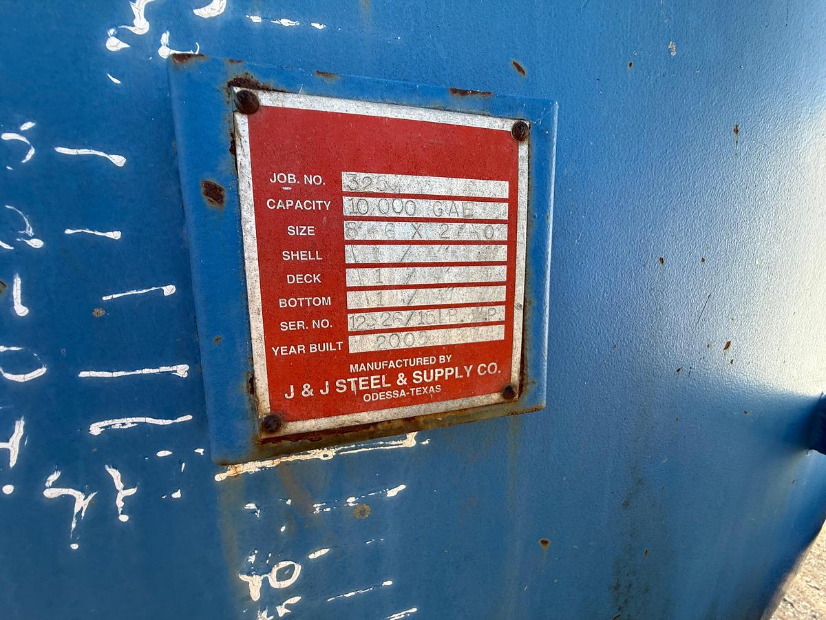 Used J & J Steel 10,000 GAL Skidded Fuel Tank
