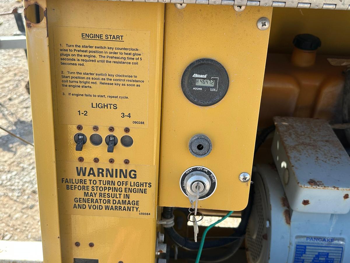 Used Allmand NightproNL8 8kw Light Plant with CAT Engine