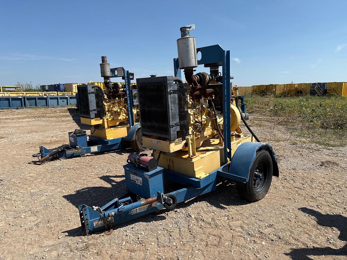 Used Godwin Transfer Pump with a John Deere 4.5L Diesel on a Trailer