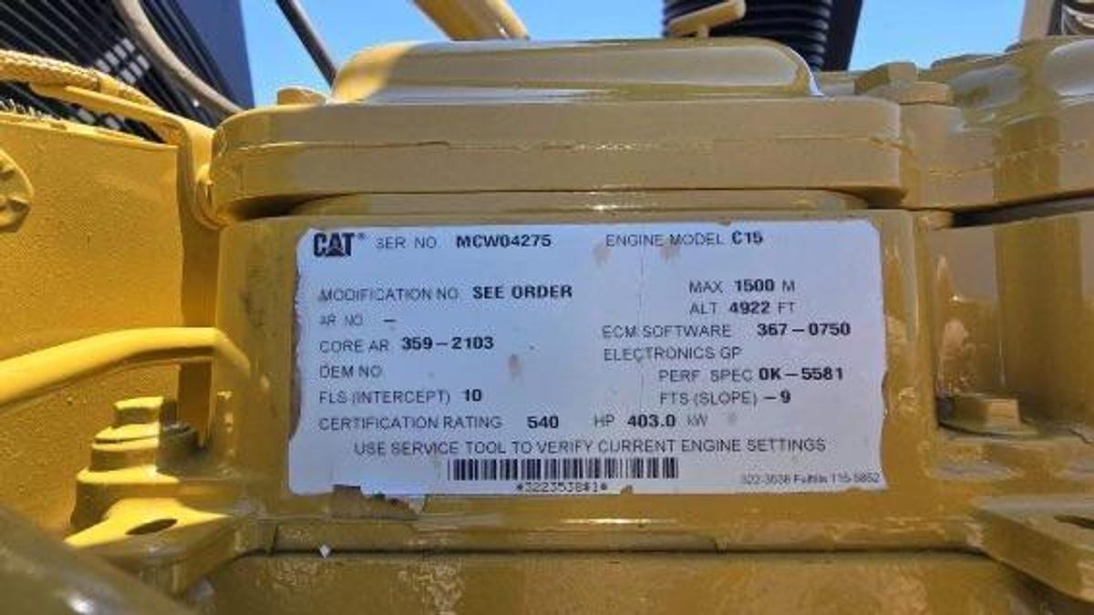 Used Caterpillar C15 Engine, Skidded