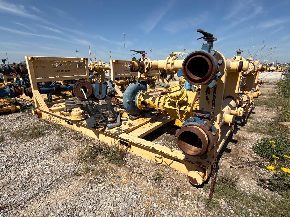 Used Transfer Pump Parts on a Skid