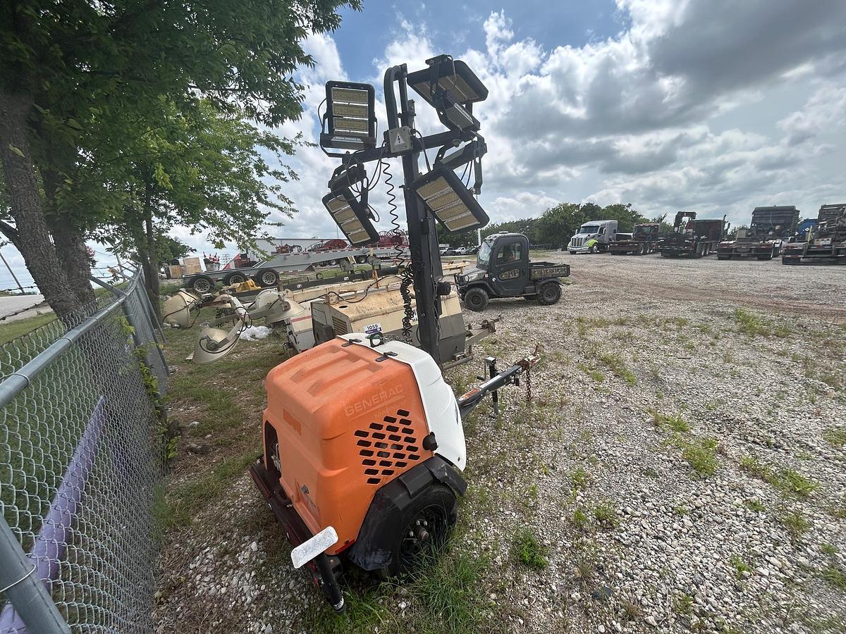 Used 2018 Generac MLT6SMD 6KW S/A Bumper Pull LED Light Tower
