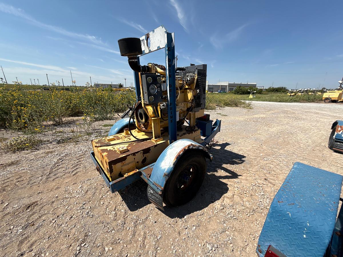 Used John Deere 4.5L Diesel Engine on a Trailer, Inoperable