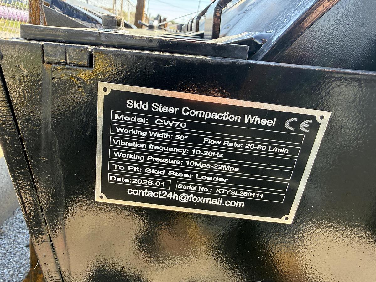 Used 2026 GIYI GY-CW59 Compactor Wheel Skid Steer Attachment (UNUSED)