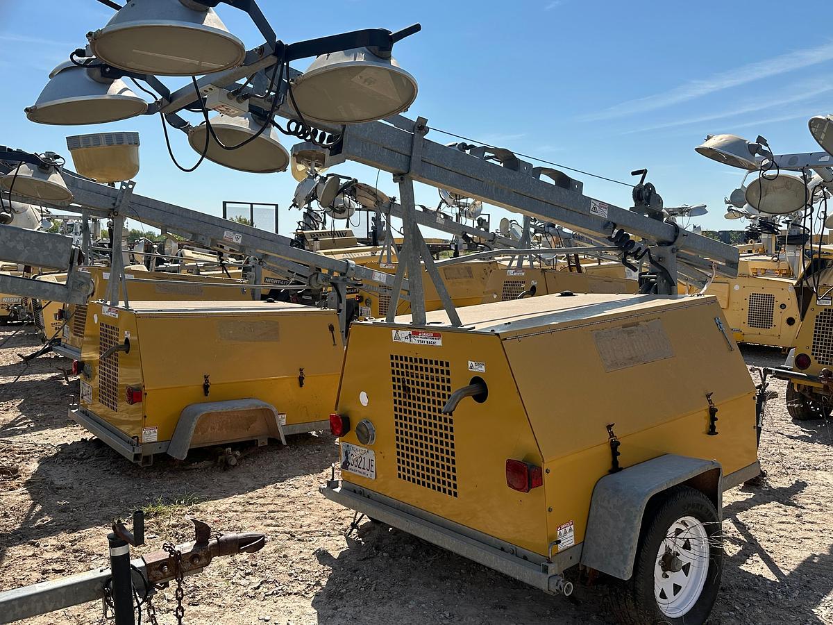 Used Warren Power Systems 8KW Light Plant, Inoperable, Has Cat Engine, Bad Tires.