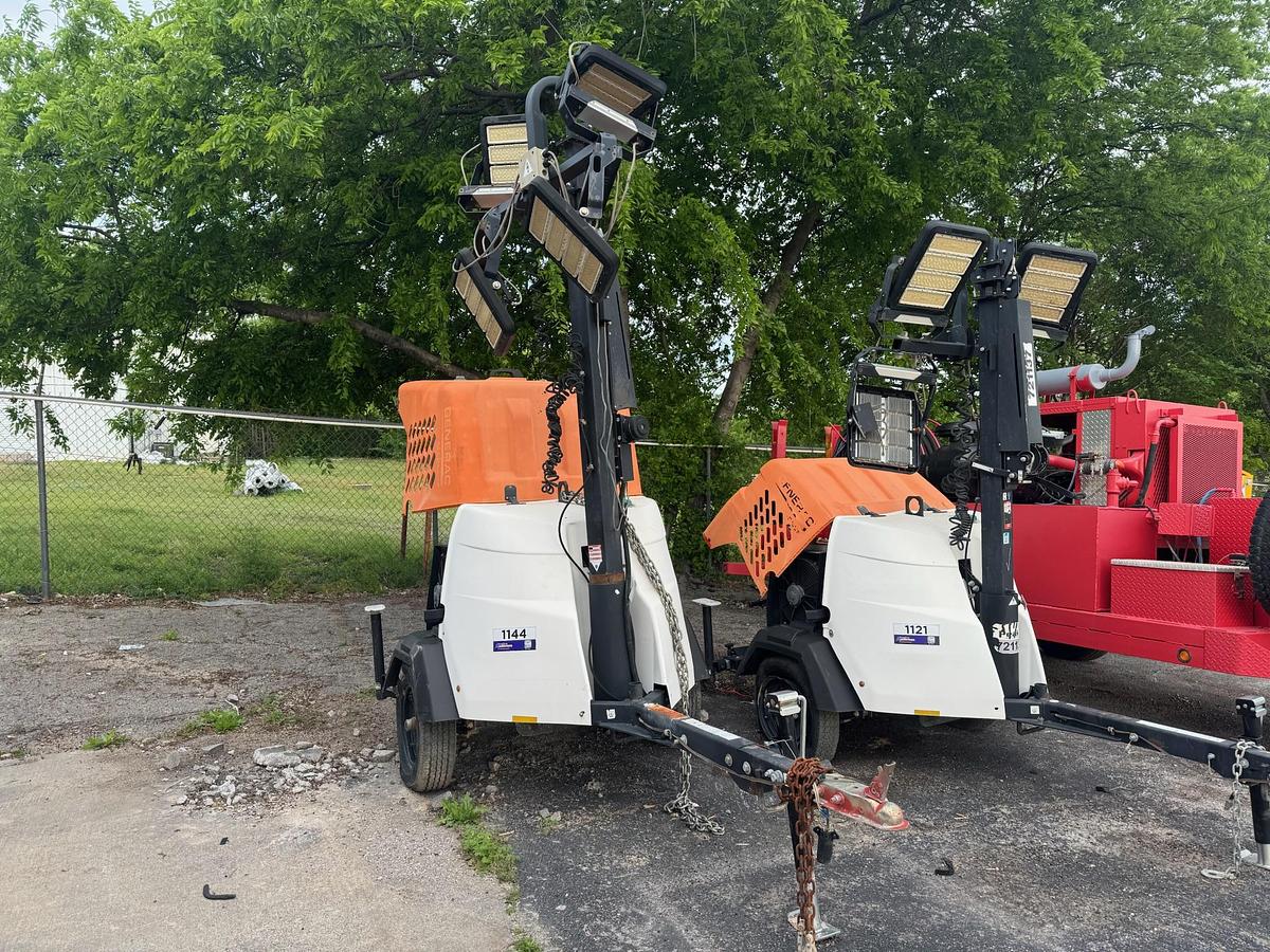 Used 2018 Generac MLT6SMD 6KW S/A Bumper Pull LED Light Tower