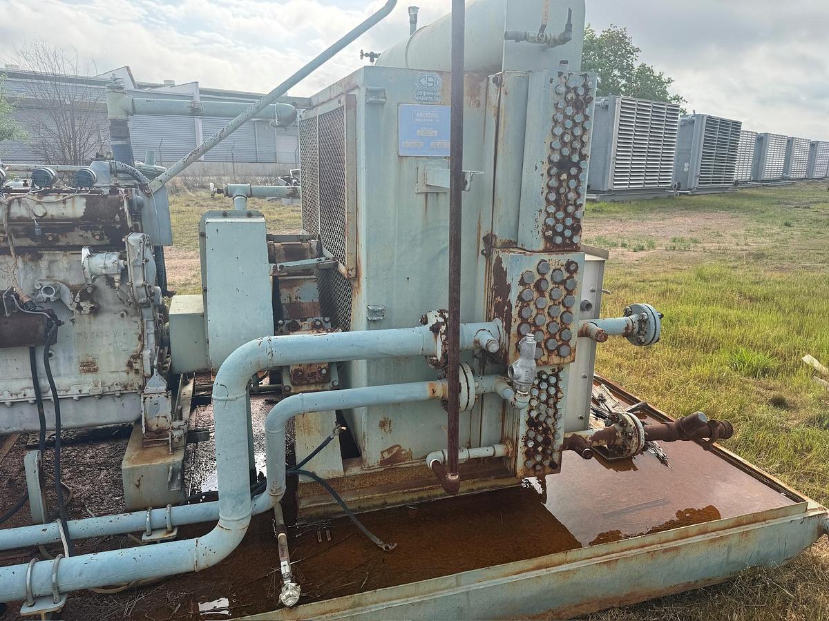 Used 1990 CSI (Compressor Systems, Inc.) Engine-Driven Reciprocating Natural Gas Compressor, Skidded
