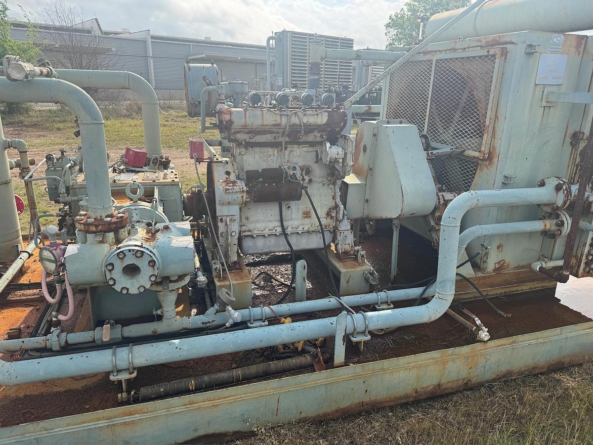 Used 1990 CSI (Compressor Systems, Inc.) Engine-Driven Reciprocating Natural Gas Compressor, Skidded