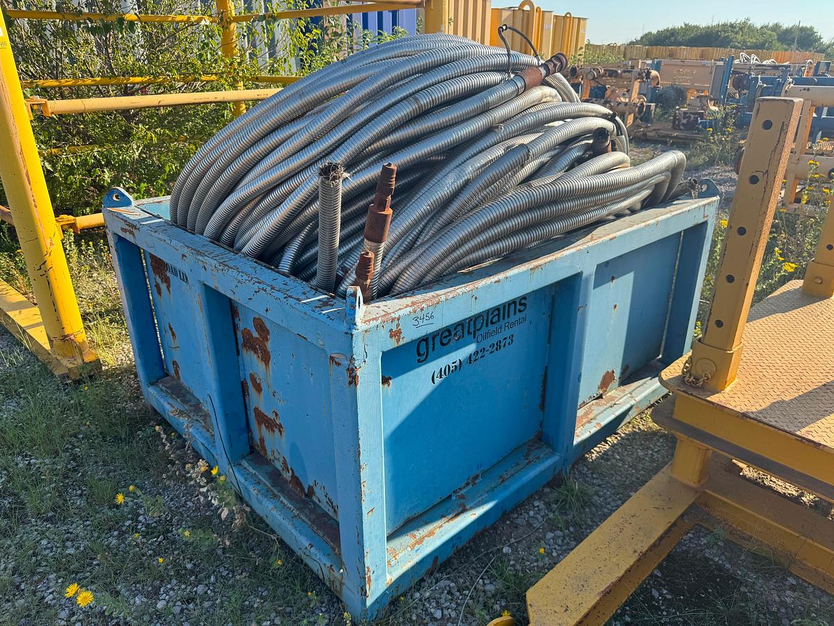 Used 6 x 5 Steel Tub with 1'' Steel Flex Hose