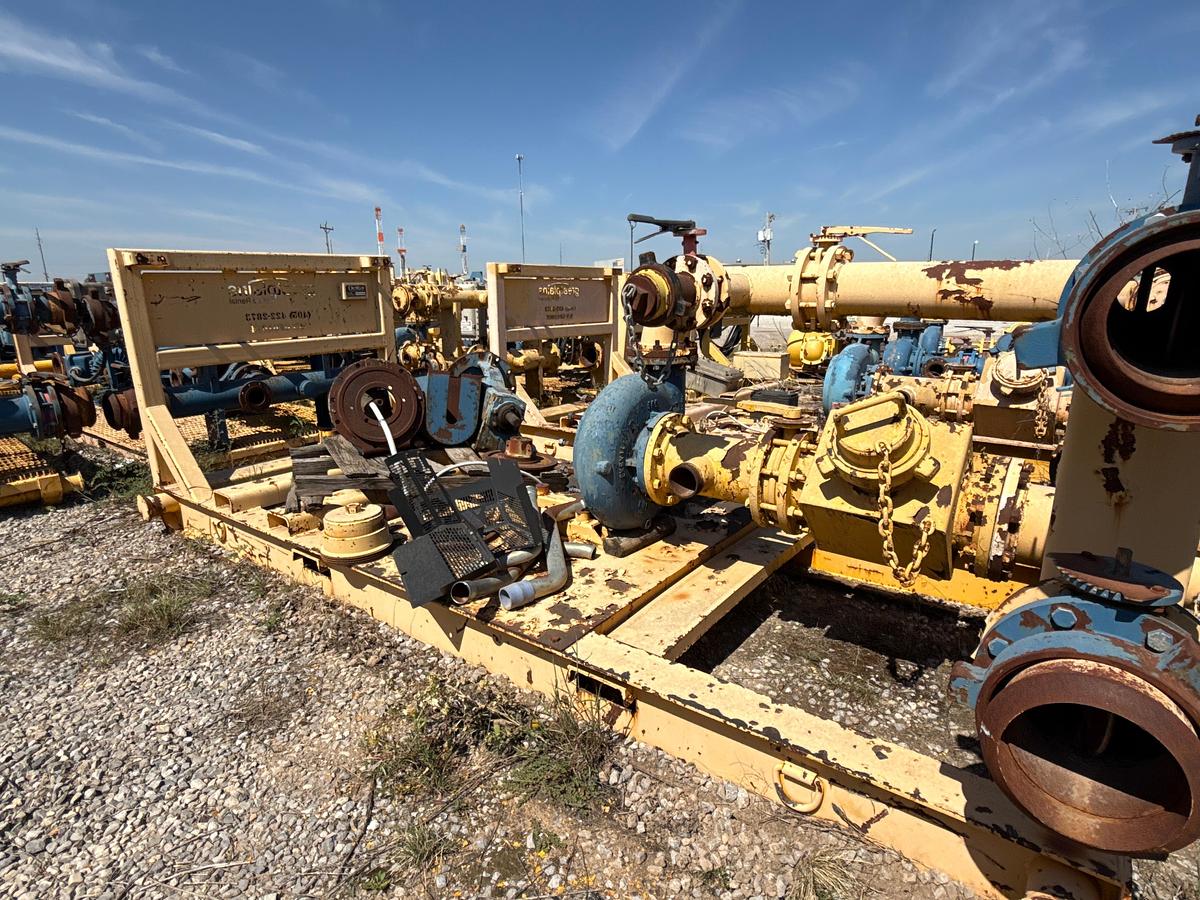 Used Transfer Pump Parts on a Skid