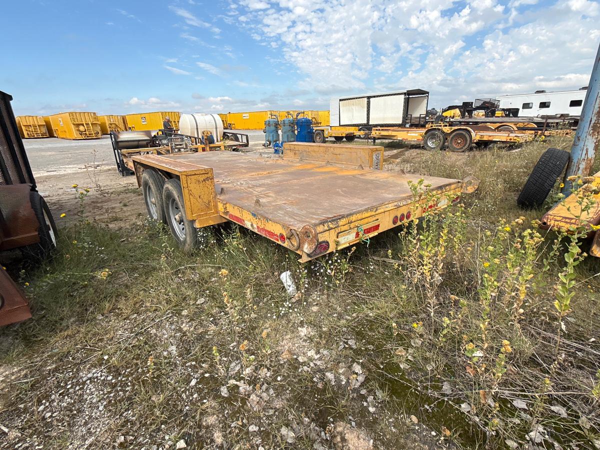 Used 18ft Flatbed Trailer with 17,500 lb Winch