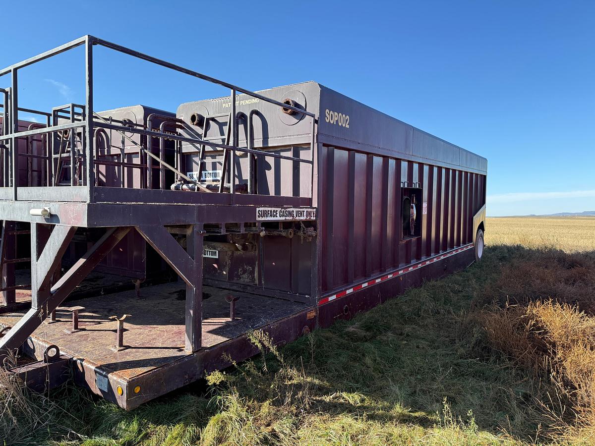 Used 340 BBLS Trailer Mounted Open Top Frac Tank