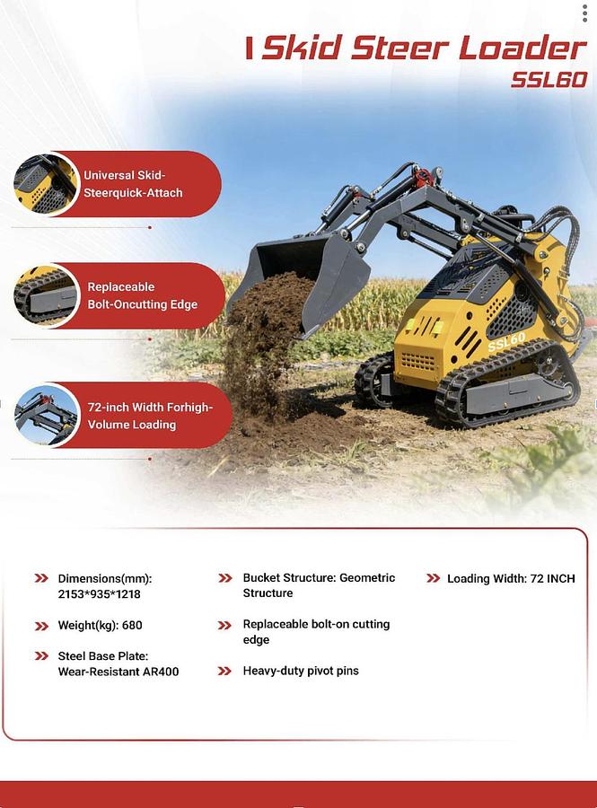 Used 2026 Sdlanch SSL60 Skid Steer Loader - BRAND NEW!
