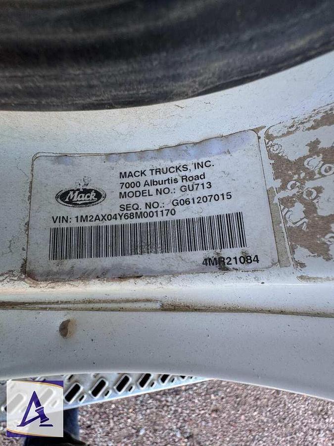 Used 2008 Mack GU713 Swab Rig Truck - MP7 Motor - Walker Neer!