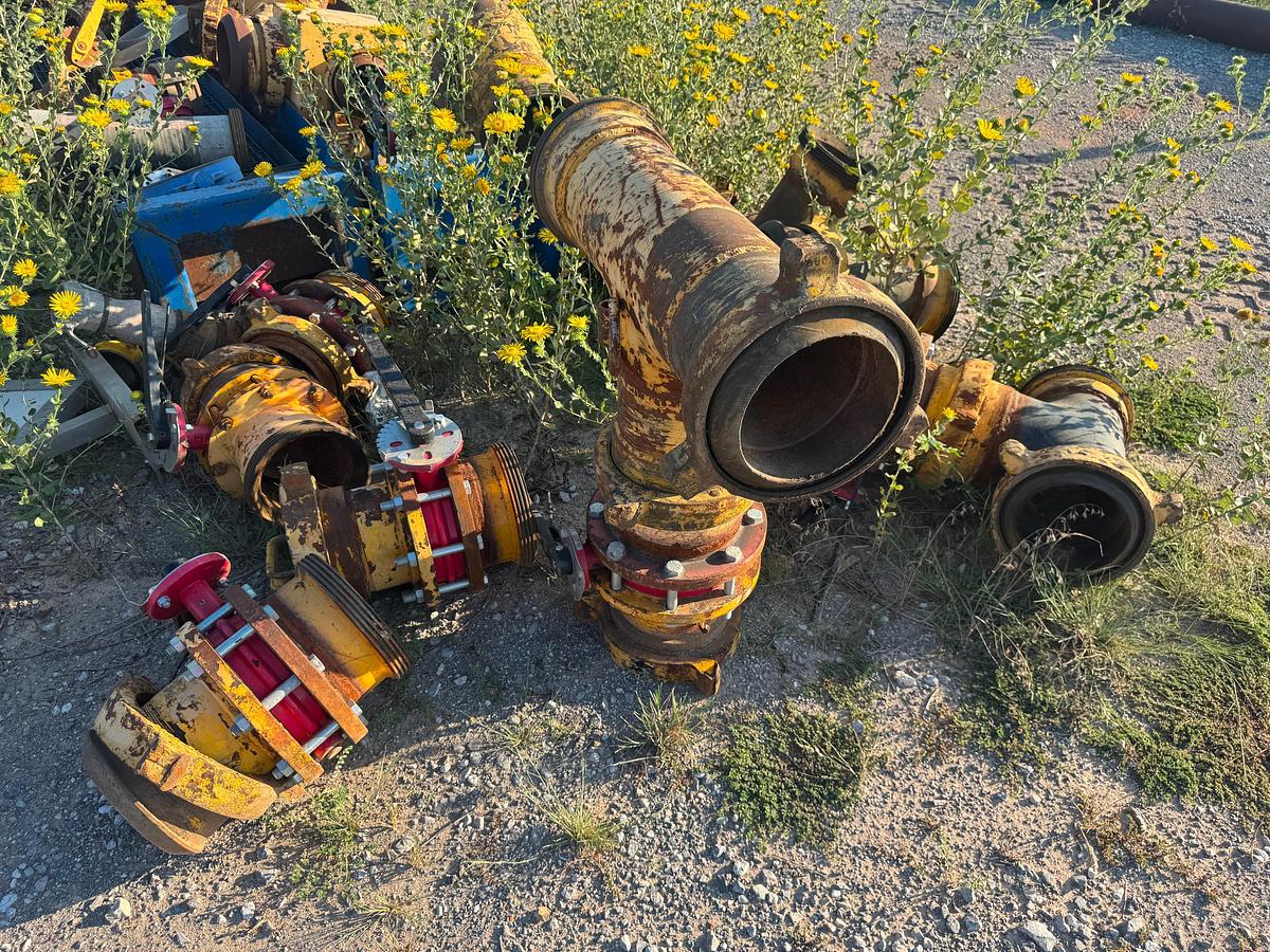 Used (3) steel tubs; assorted DSAs-Elbows-Industrial Heavy-Duty Pipe Wye Fittings