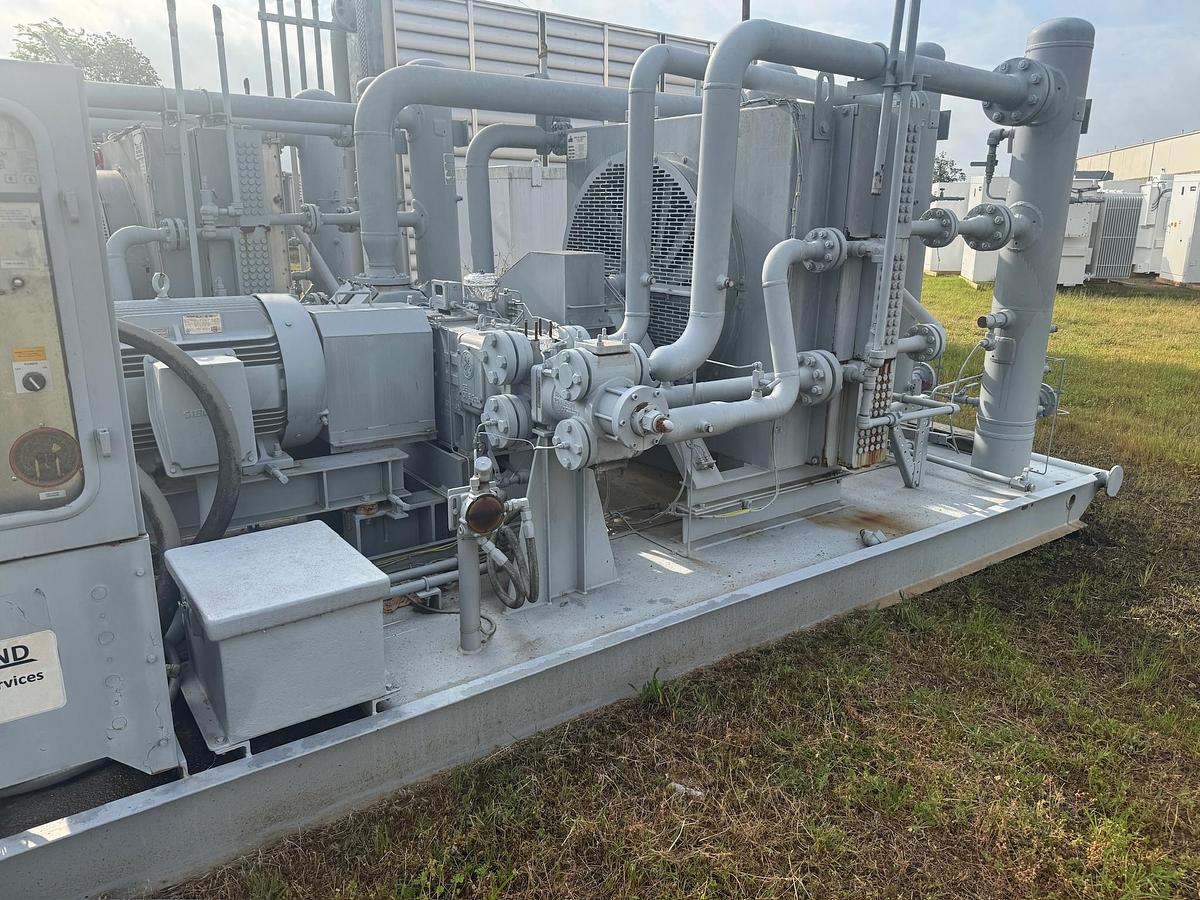 Used Electric Natural Gas Compressor Skid with Separator and Aftercooler