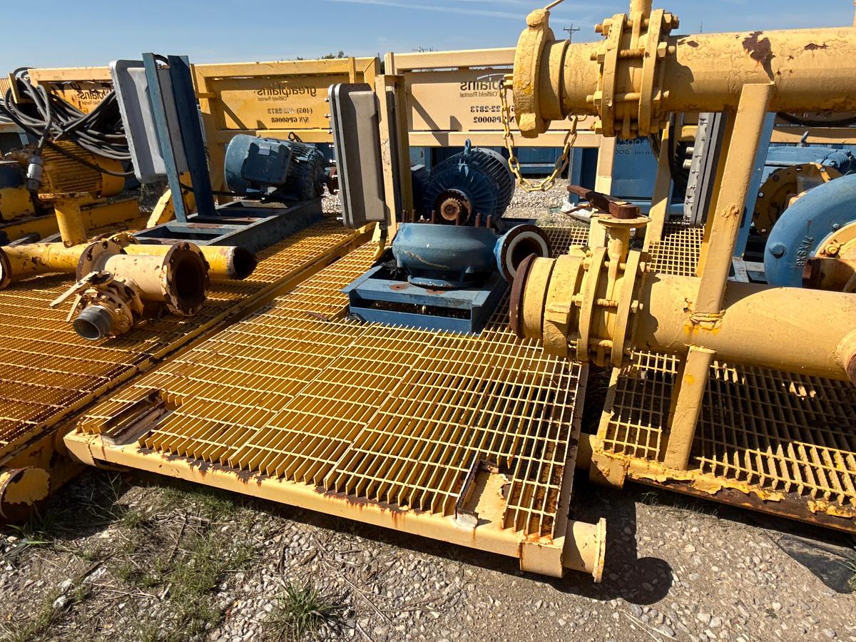 Used World Wide 75 Horsepower Electric Motor on a Skid